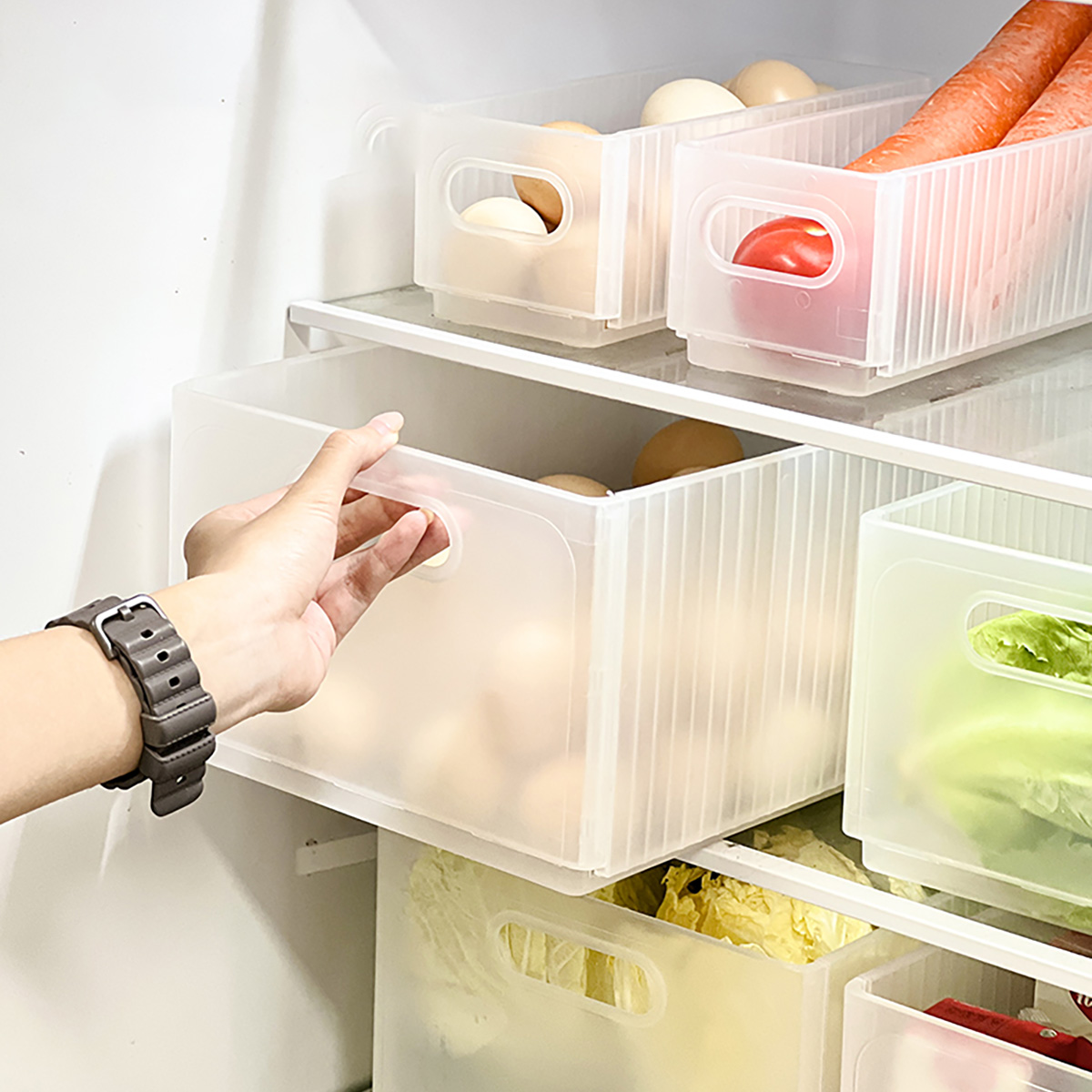 Xxl Food Storage Container - WORTHBUY Plastic Opvouwbare Koelkast Opbergdoos Uittrekbare
