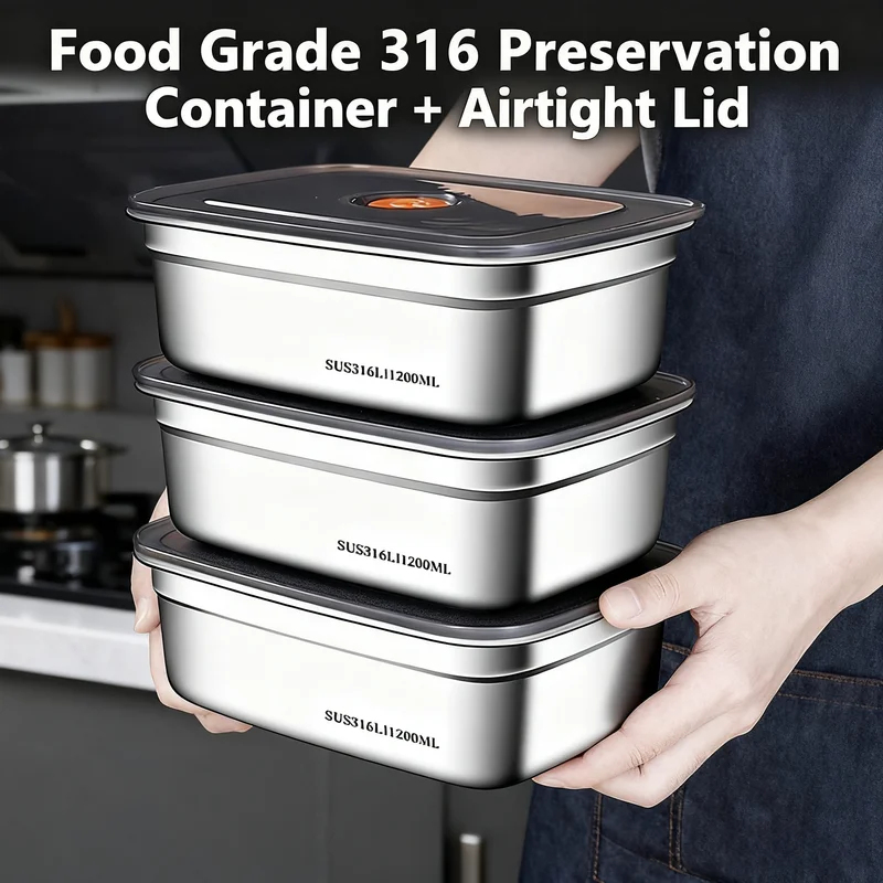 Food Storage Freezer Containers - Grote capaciteit roestvrijstalen lekvrije verzegelde bento