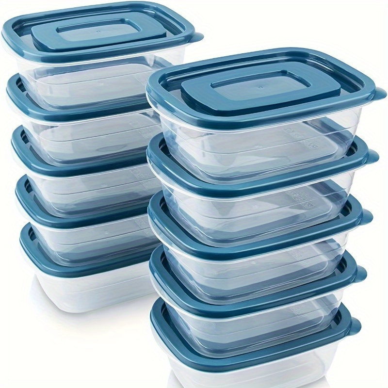 Food Storage Stackable Containers - Een set van 6 transparante, stapelbare