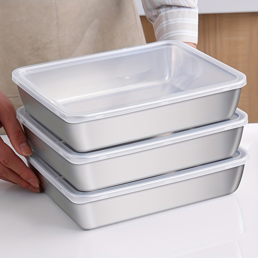Food Storage For Pantry - 1-3 stuks roestvrijstalen voedselopslagcontainers, luchtdicht, BPA-vrij,