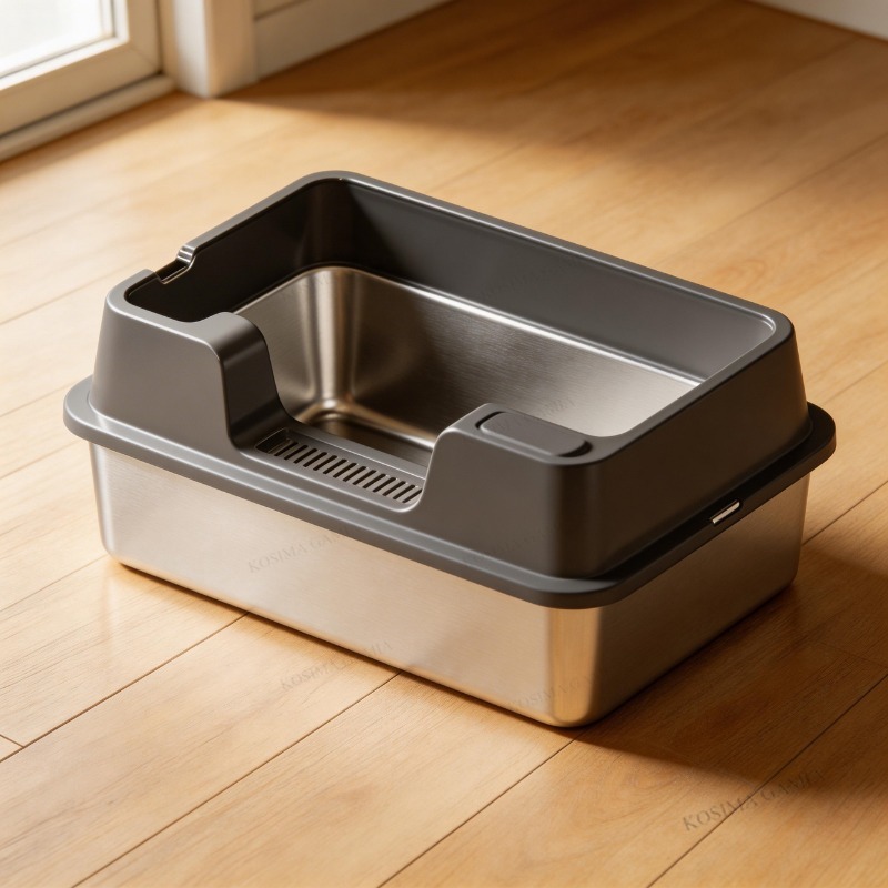 Food Storage Xl - XL RVS Kattenbak Metalen Kattenbak met