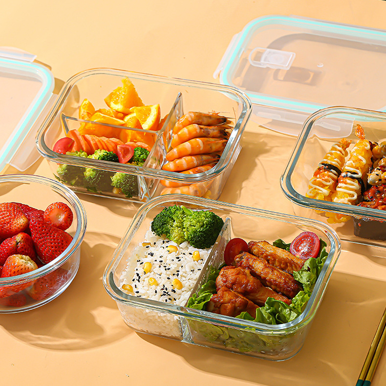 Food Storage Glass Containers - Glazen vershouddoos van hoog borosilicaatglas, hittebestendig,