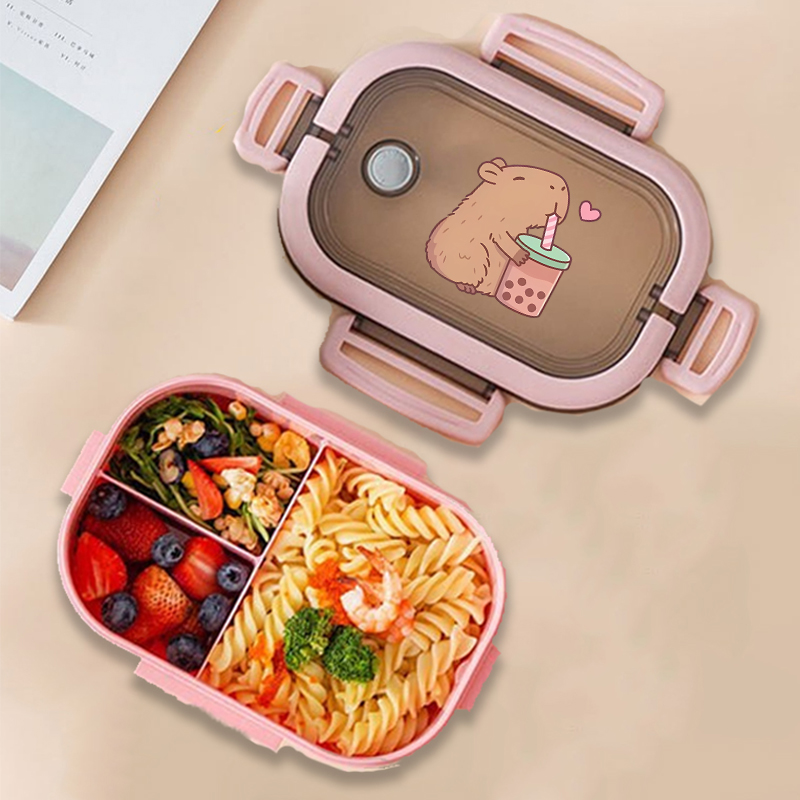 Food Storage And Preservation - Capybara Bento Lunchbox Anime Dieren Print