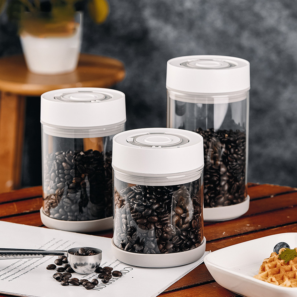 Food Storage Vacuum Containers - Keuken Vochtbestendig Glas Koffiebonen Pot Automatische