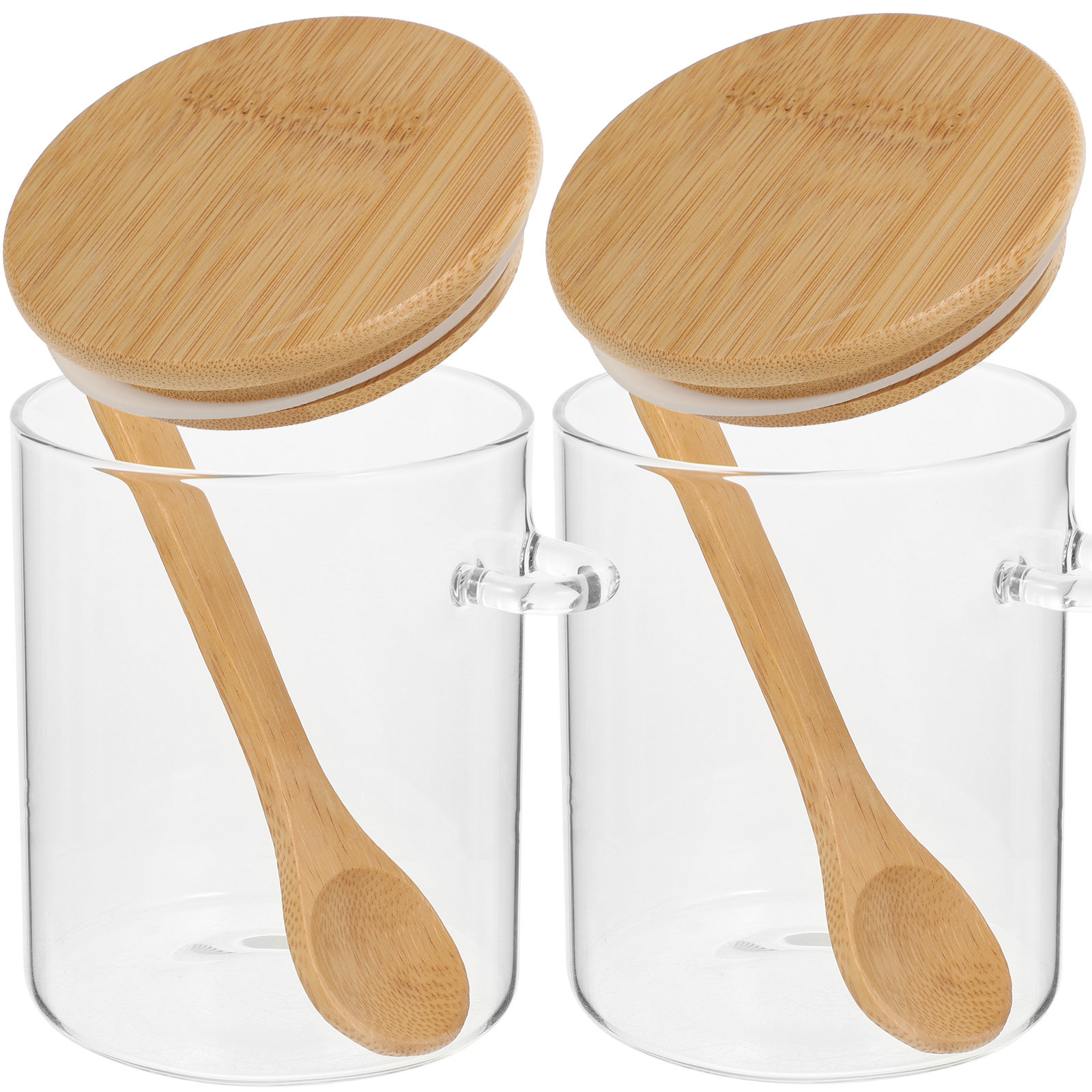 Food Storage Glass Containers - 2 stuks meel-suiker opbergcontainers transparante voedselpotten