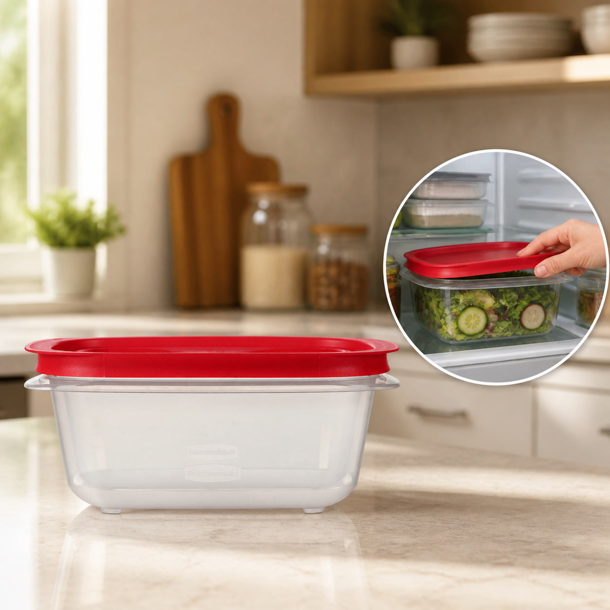 Food Storage Stackable Containers - Rechthoekige voedselopslagcontainer van 5,26 liter met