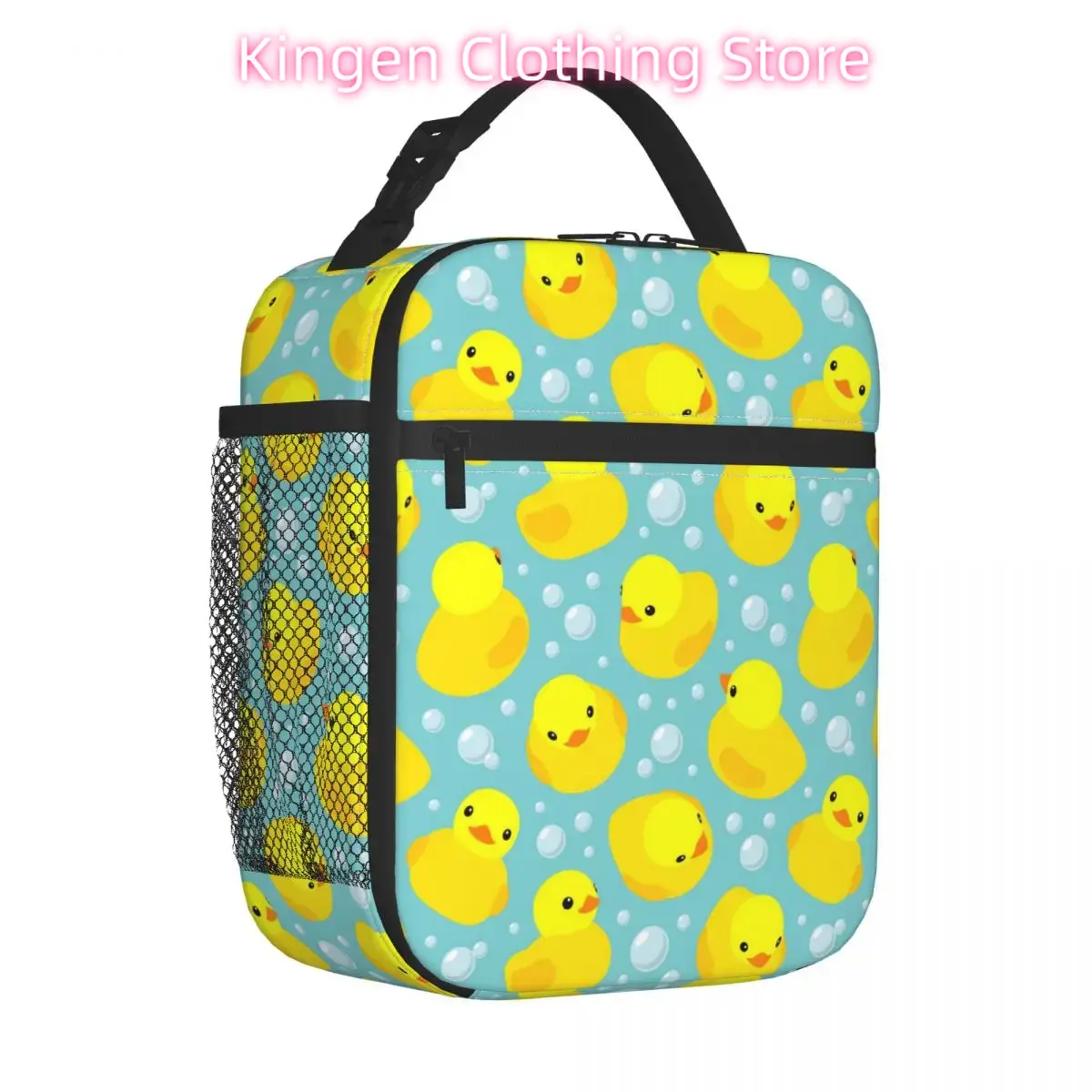 Food Storage Yellow - Gele Eend Bubbels Geïsoleerde Lunchzakken Hoge