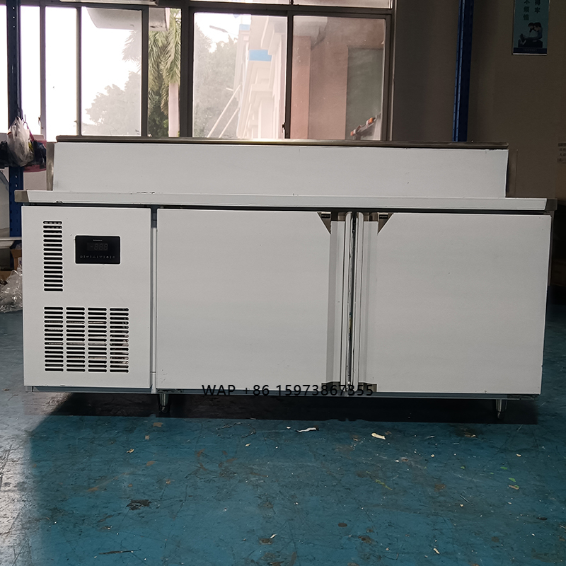 Food Storage For Refrigerator - Commerciële ingebouwde 2-deurs pizza-voorbereidingskoelkast met automatische