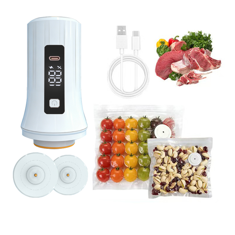 Food Storage Vacuum Pump - Oplaadbare handzame mini-vacuümsealmachine met digitaal display,