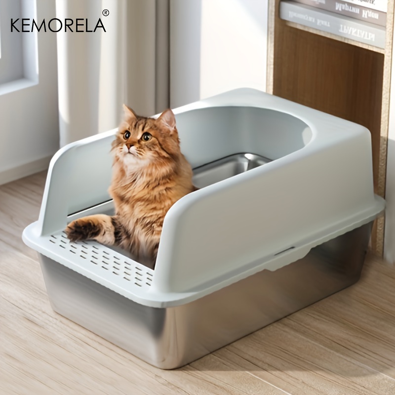 Food Storage Xl - XL 60/50CM roestvrijstalen kattenbak met deksel