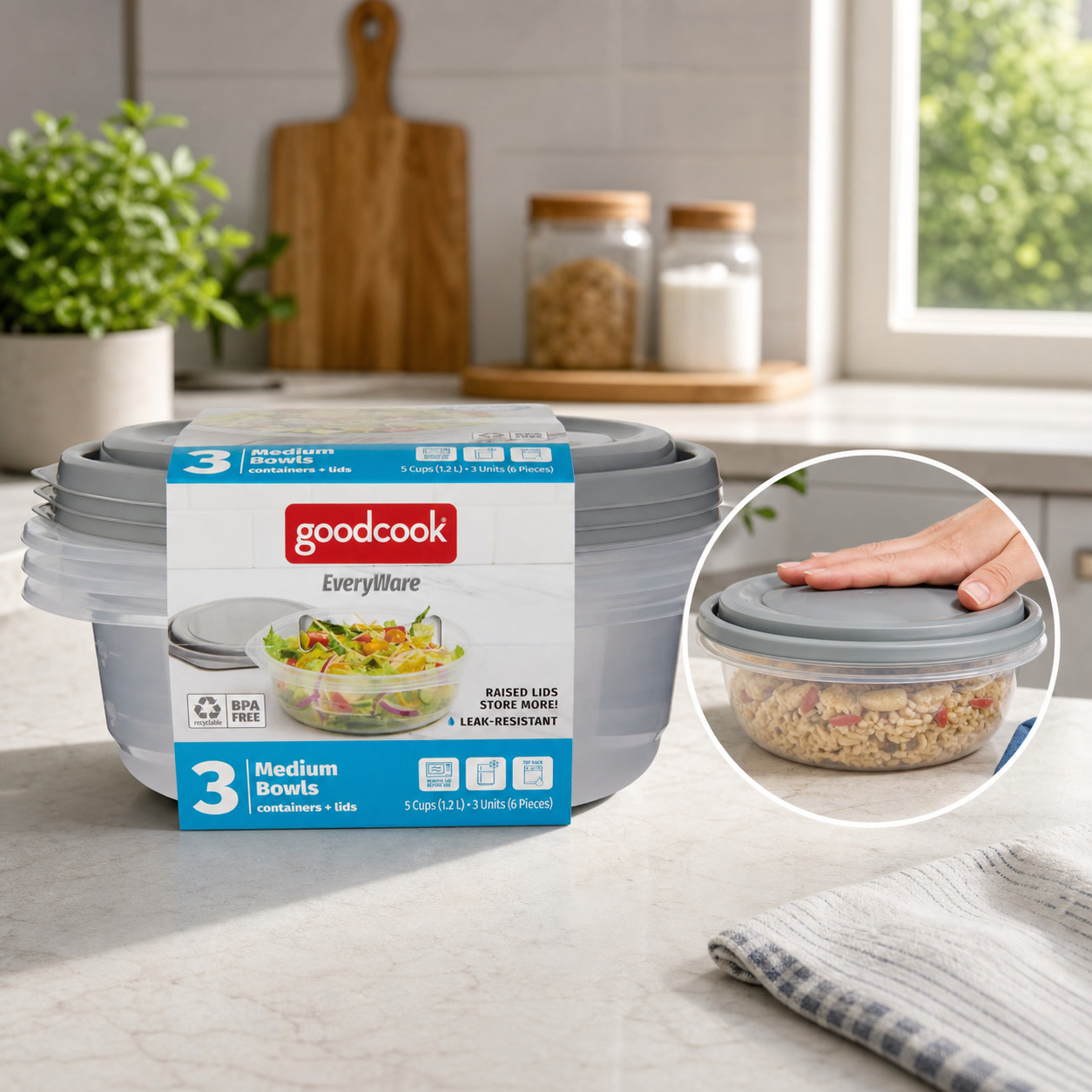 6 stuks ronde voedselopslagcon - Food Storage For Pantry recensie en prijs