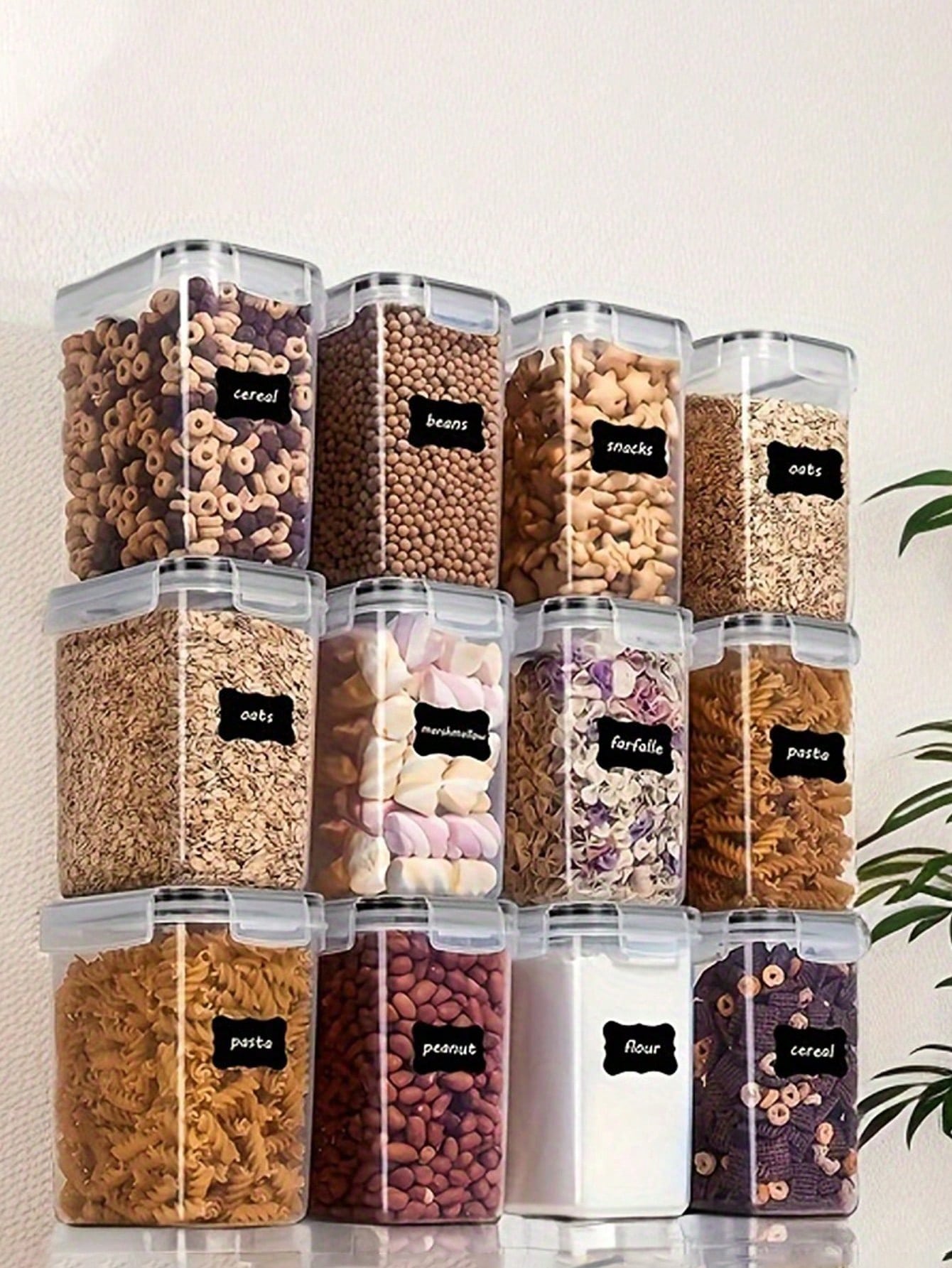 48 stuks luchtdichte voedselbe - Food Storage For Pantry recensie en prijs