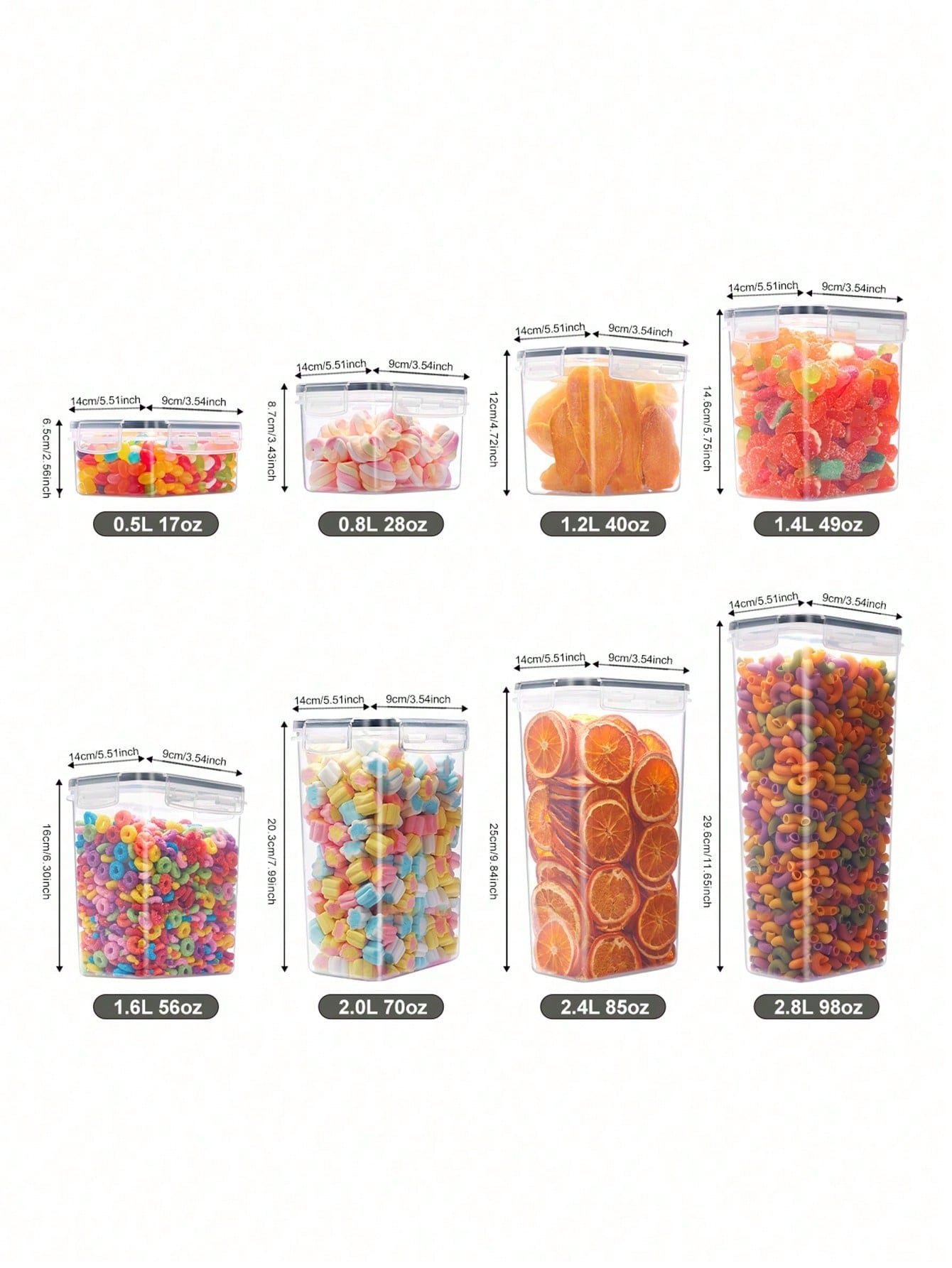 48 stuks luchtdichte voedselbe - Food Storage For Pantry recensie en prijs