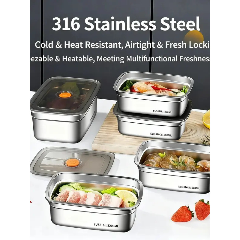 Grote capaciteit roestvrijstal - Food Storage Freezer Containers recensie en prijs