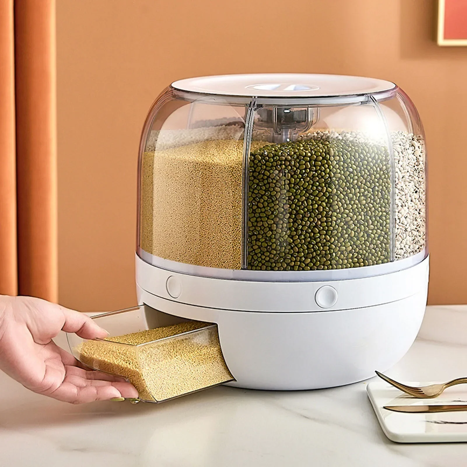 6 compartimenten 360 °   Roter - Food Storage For Pantry recensie en prijs