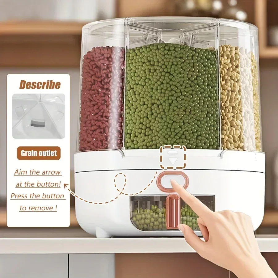 6 compartimenten 360 °   Roter - Food Storage For Pantry recensie en prijs