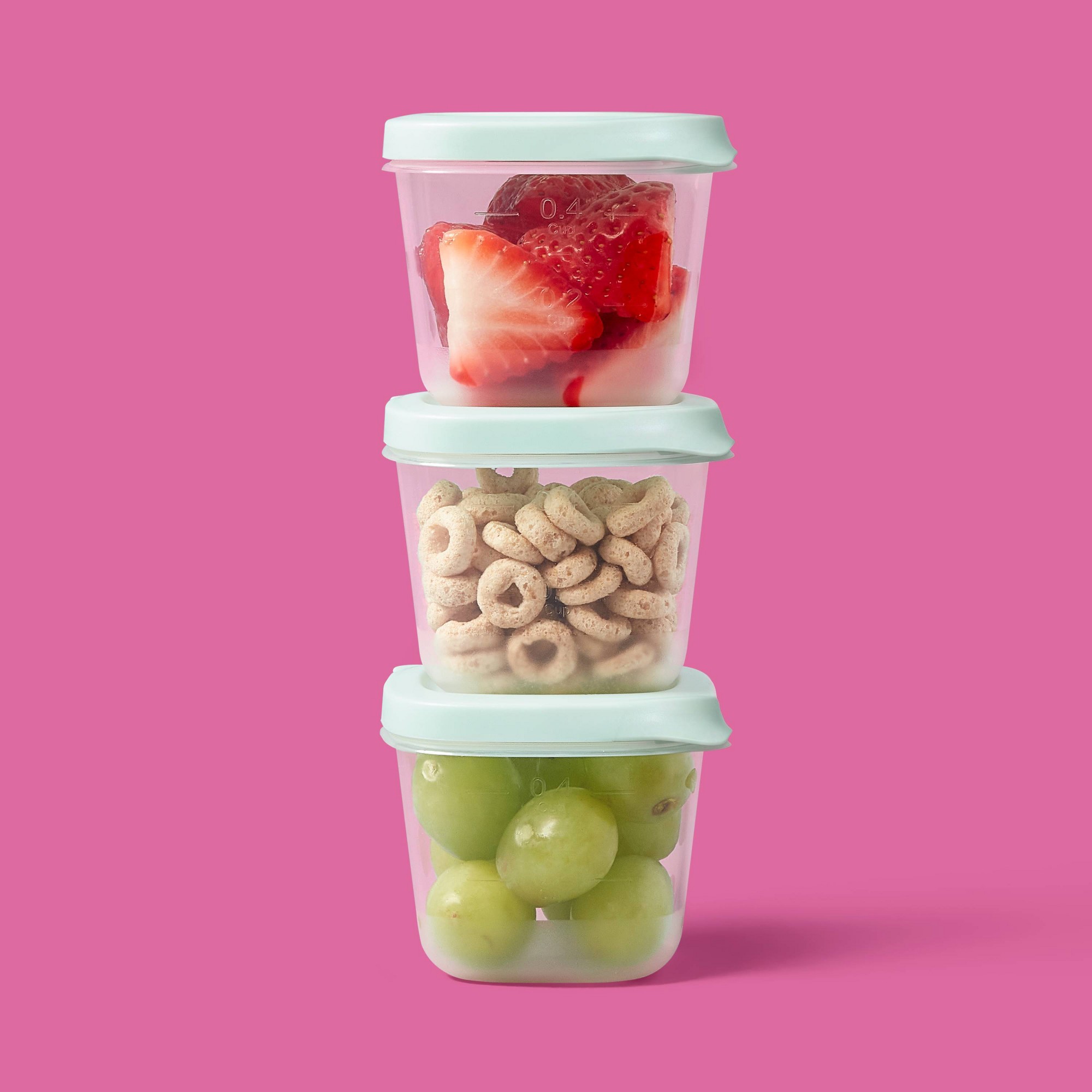 4-delige mini vierkante halve  - Food Storage Stackable Containers recensie en prijs