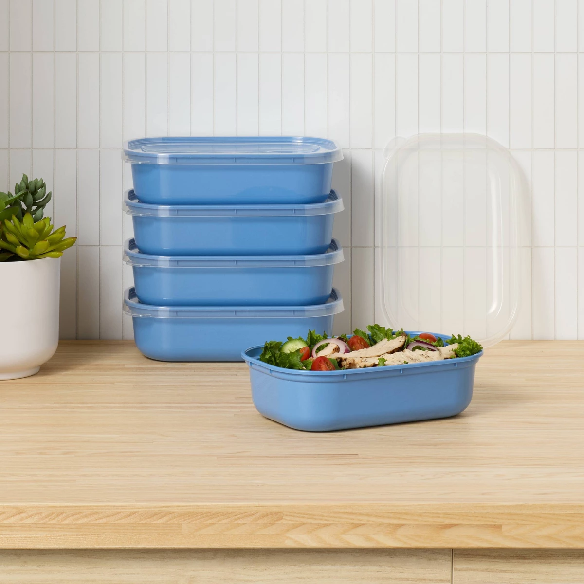 2026 Nieuwe Blauwe Enkelvoudig - Food Storage Stackable Containers recensie en prijs