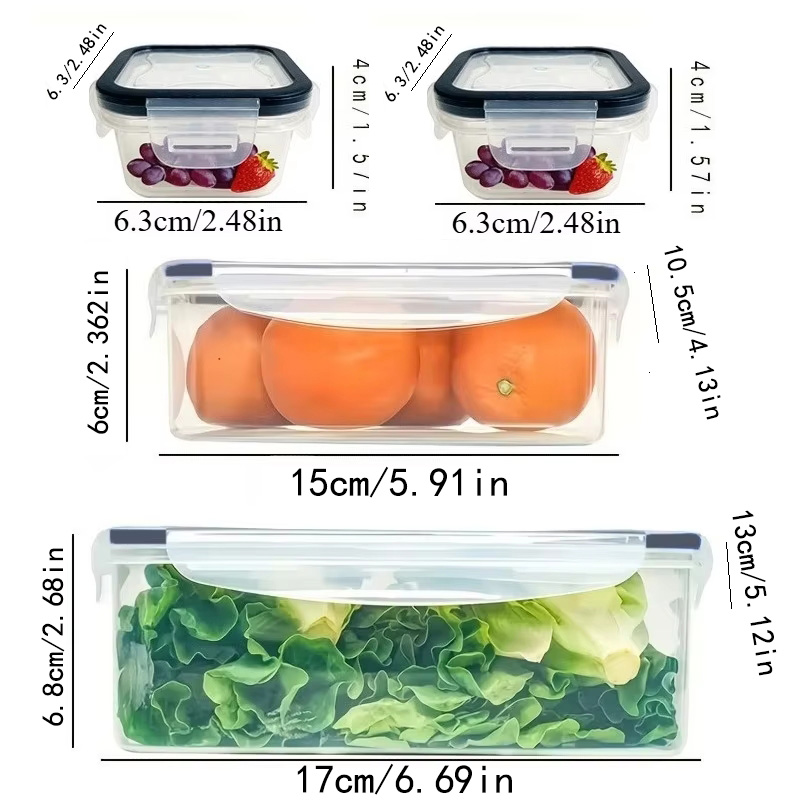 8-delige set inclusief 4 conta - Food Storage Freezer Containers recensie en prijs