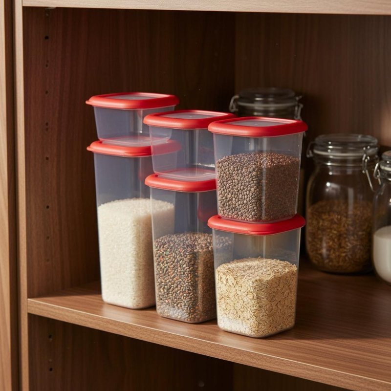 6-delige luchtdichte voedselbe - Food Storage Stackable Containers recensie en prijs