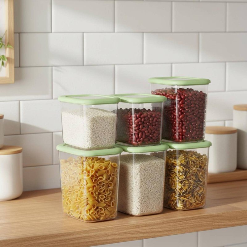 6-delige luchtdichte voedselbe - Food Storage Stackable Containers recensie en prijs