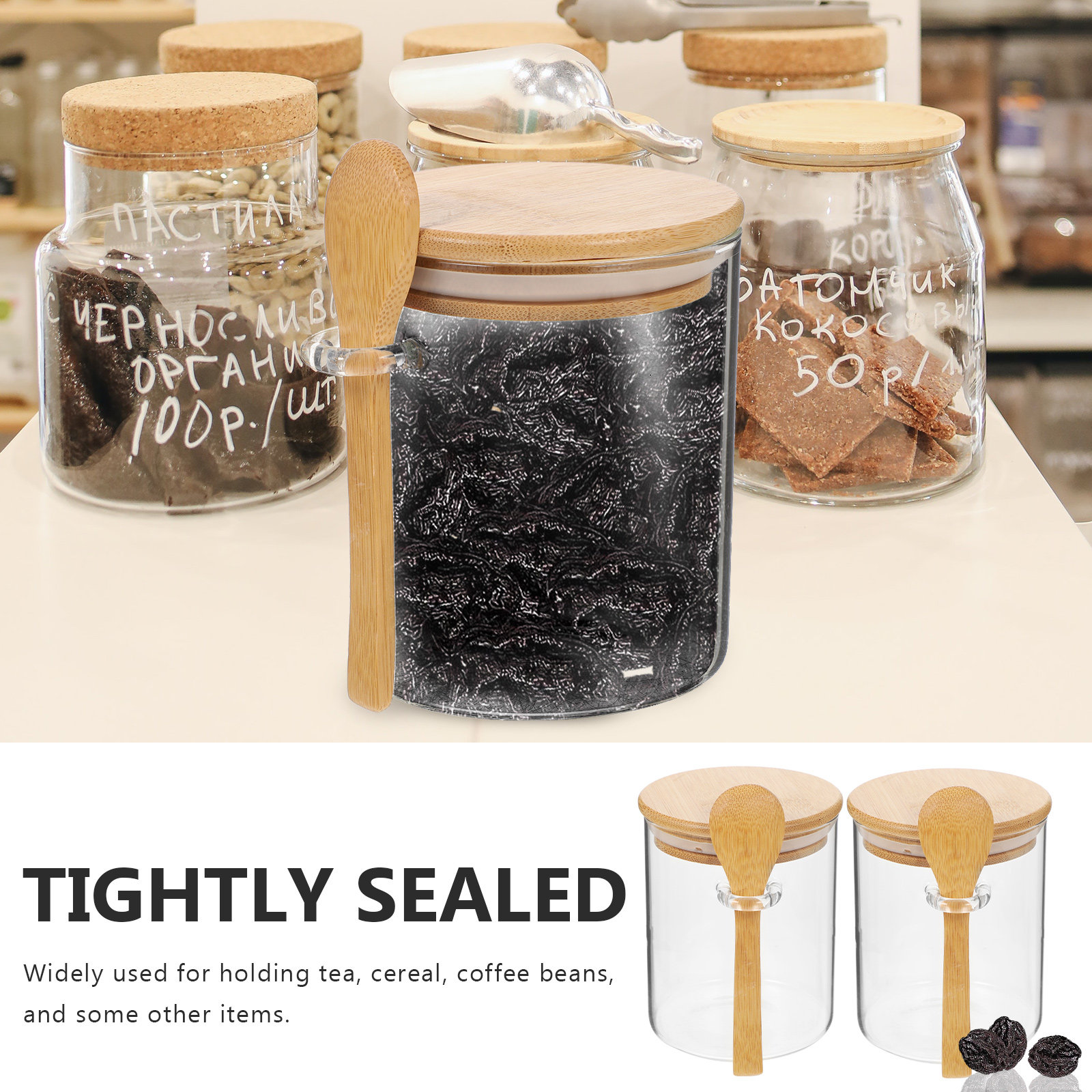 2 stuks meel-suiker opbergcont - Food Storage Glass Containers recensie en prijs