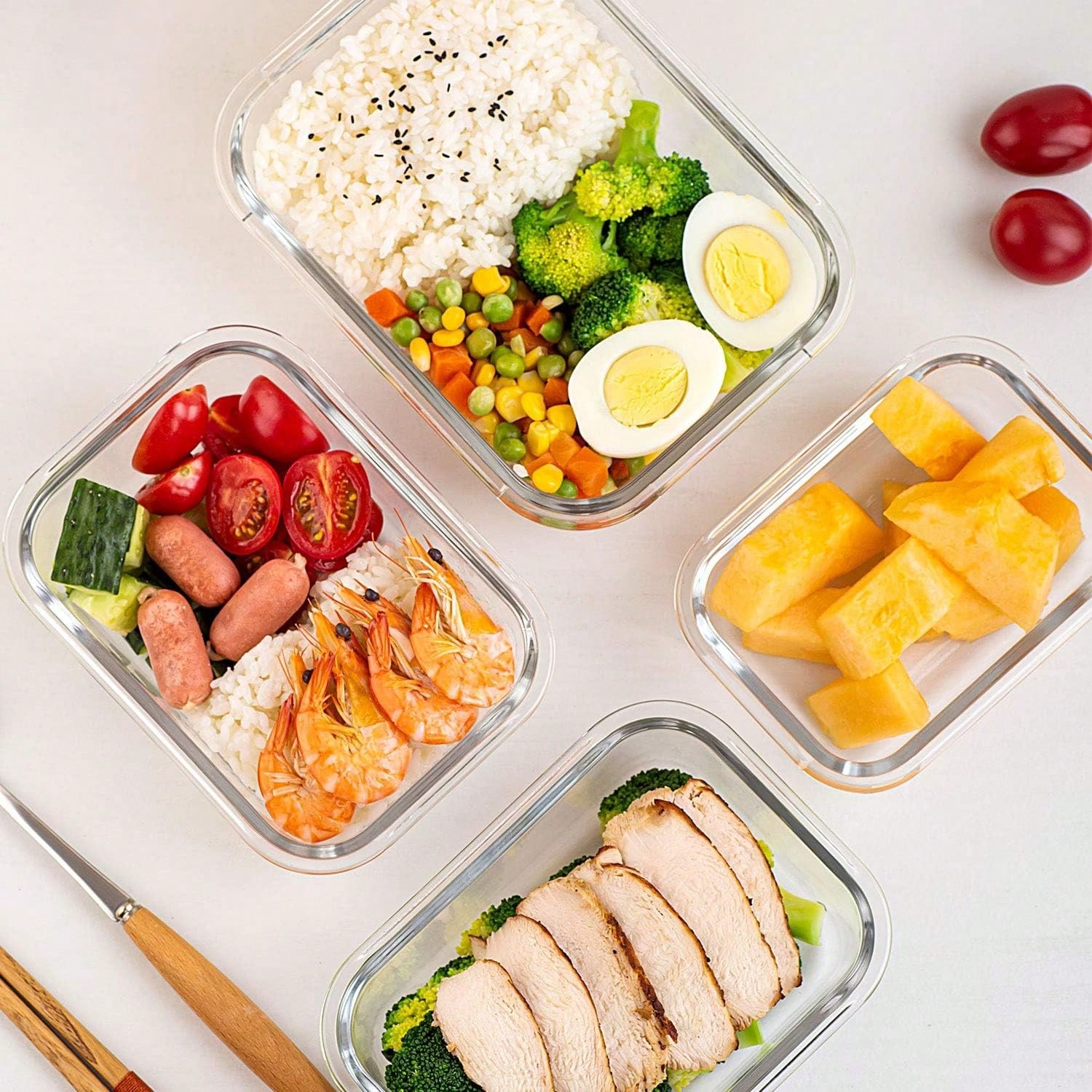 10-delige glazen voorraaddozen - Food Storage Glass Containers recensie en prijs