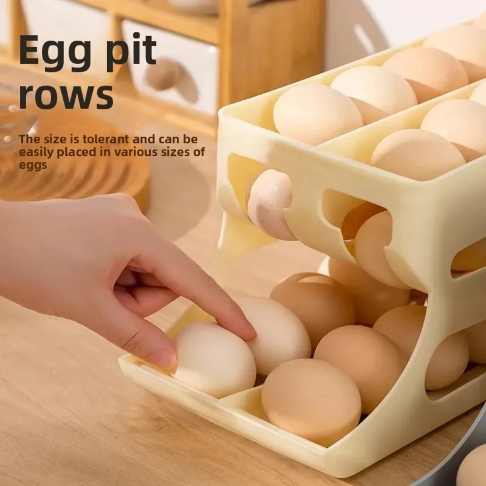 3-laags gele eierorganizer voo - Food Storage Yellow recensie en prijs