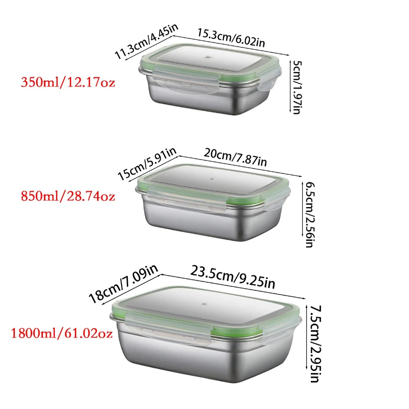 Lunchbox-set van 304 roestvrij - Food Storage Stackable Containers recensie en prijs