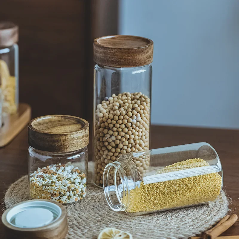 Houten Deksel Orgnizer Glas Lu - Food Storage Glass Containers recensie en prijs