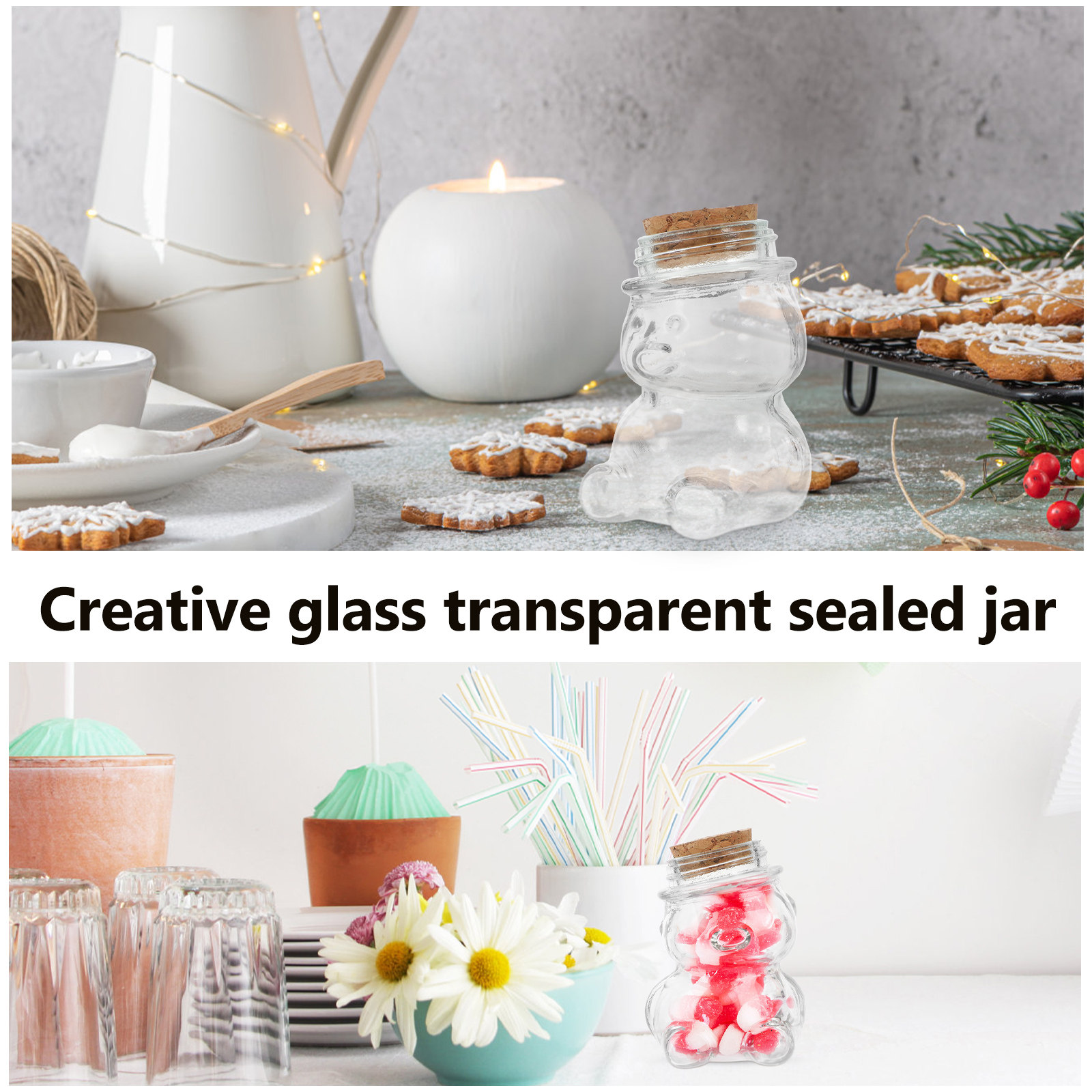4-delige glazen snoepkruikense - Food Storage Glass Containers recensie en prijs