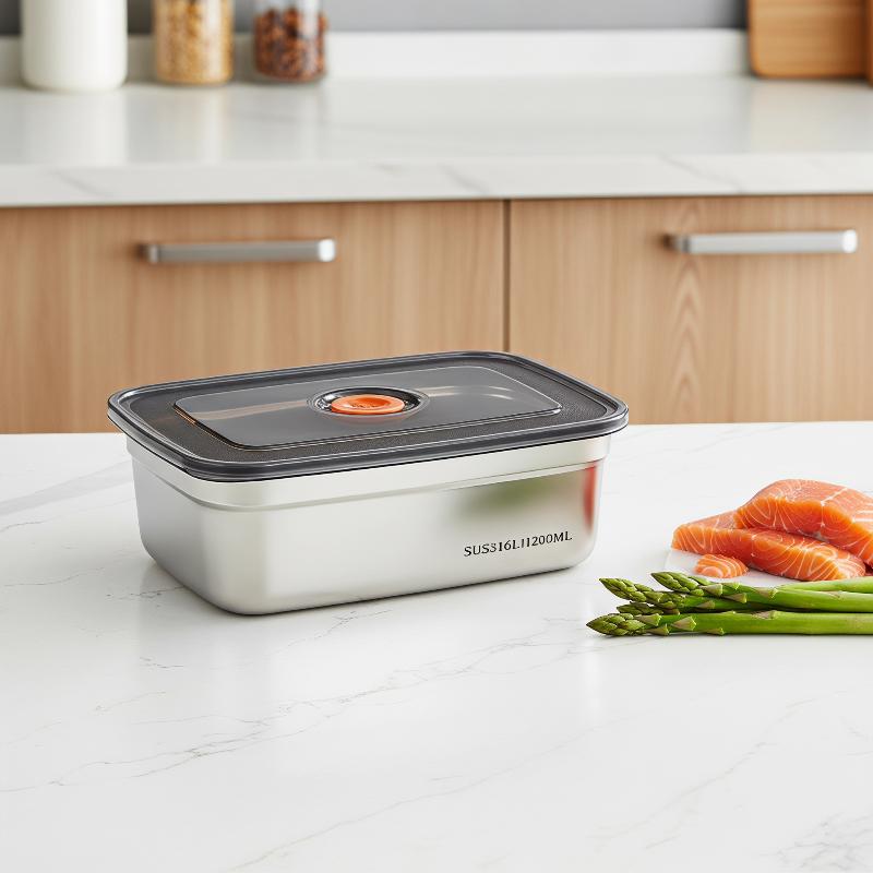RVS afsluitbare lunchbox, grot - Food Storage Freezer Containers recensie en prijs