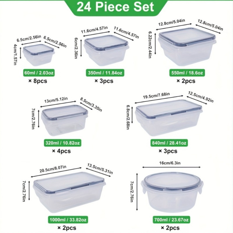 48-delige BPA-vrije voedselbew - Food Storage Labels recensie en prijs