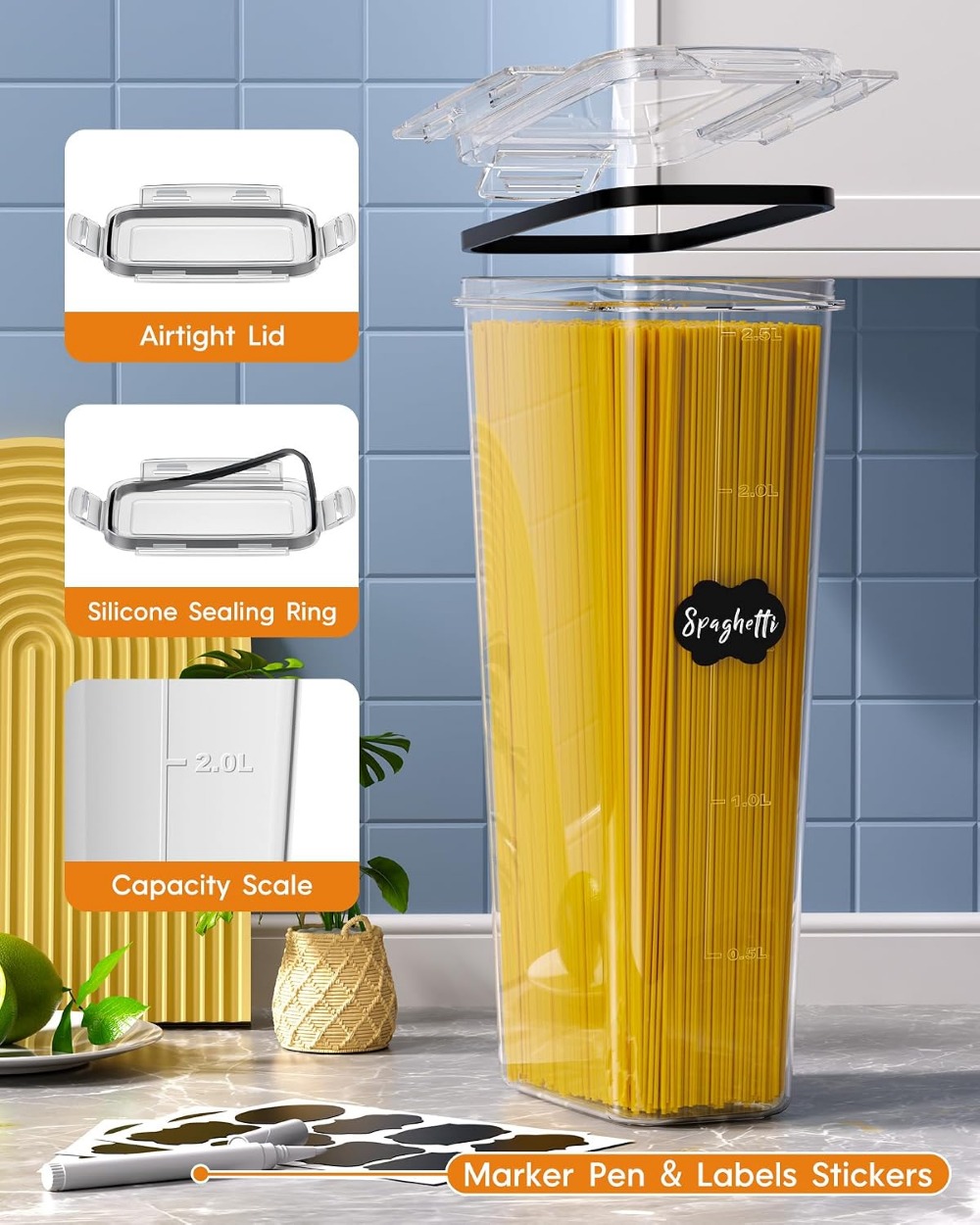 24 stuks luchtdichte voorraadd - Food Storage Labels recensie en prijs